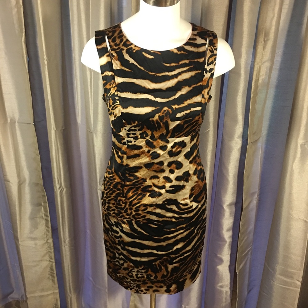 INC Animal Print Dress SZ 10